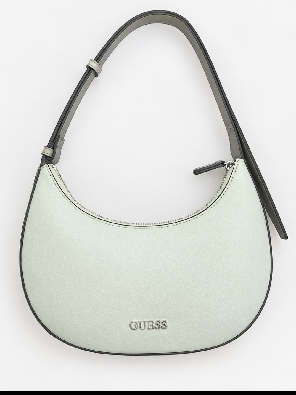 GUESS Mint Crescent Shoulder Bag with Black Strap